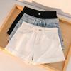2026 Summer New Fashion Casual Rolled-Edge Denim Shorts for Women, Spring/Summer High-Waist Slimming Wide-Leg Straight-Leg Denim