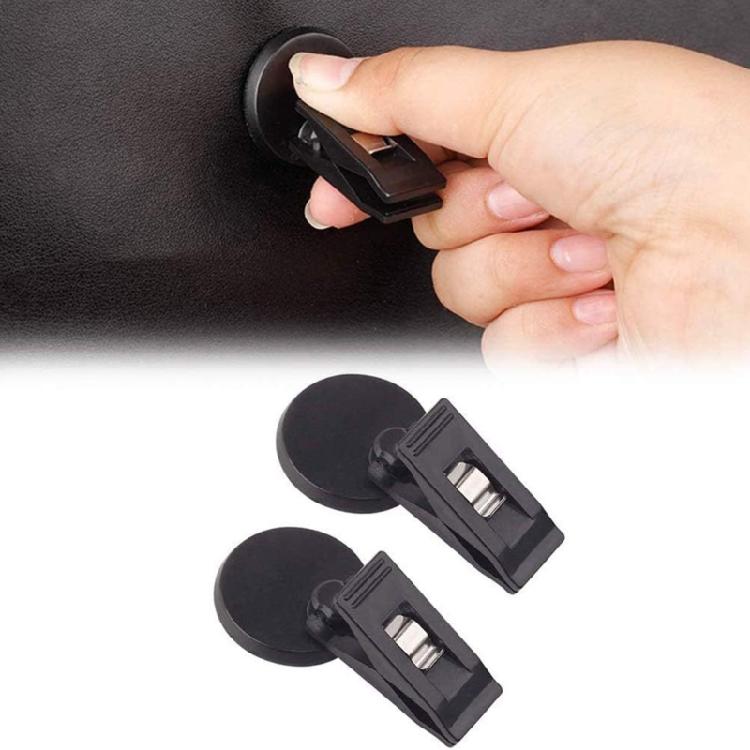 2 Pezzi Clip Porta Oggetti Adesiva Antiscivolo per Auto con Meccanismo a Molla Previene la Caduta degli Oggetti su Strade Dissestate per una Maggiore Sicurezza