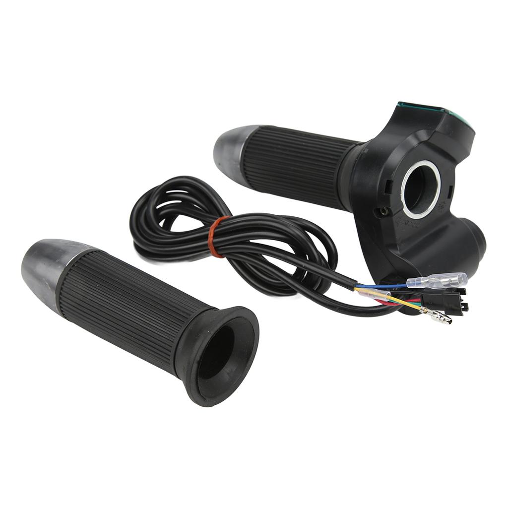 E-Bike Lenker Gasgriff Drehgriff Kunststoff Drehgasgriff Gashebel Griff mit Display Grünem Bildschirm