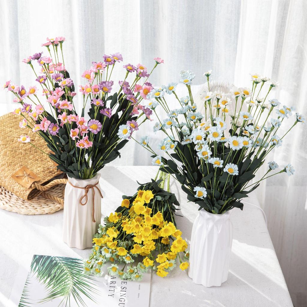 INS Style 15-Head PE Foam Daisy Fake Flowers for Home Wedding Decor