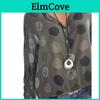 Elegante Damenmode Polka Dots Print Chiffonbluse Mit Langen Hemdsärmeln