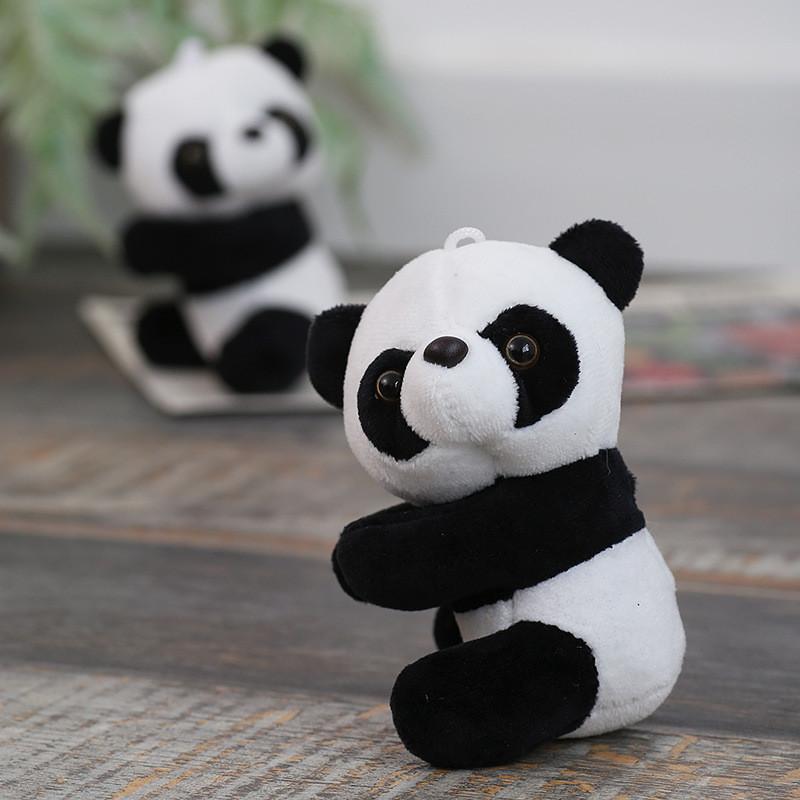 Panda Plush Small Toy With Short Plush Fabric For Childrens Gift And Play