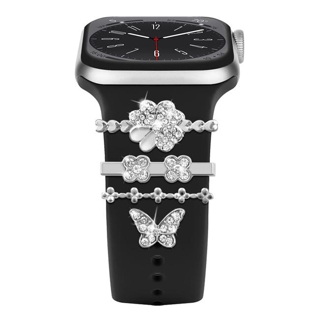 Decoration For Apple watch ultra 2 band 10 9 11 Diamond Jewelry Charms Accessories samsung/Huawei/amazfit strap 20/22mm Bracelet