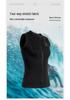 Top de neopreno sin mangas con forro polar de 3 mm unisex para natación en aguas frías, surf y snorkel.