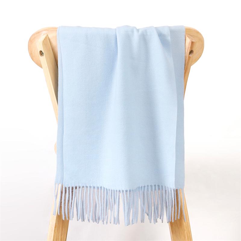 Kaffee Schal für Damen Lange Warme Kaschmirschals Winter Hijab Einfarbig Damen Stola Wickel Weiblich Pashmina Bandana Kopftücher