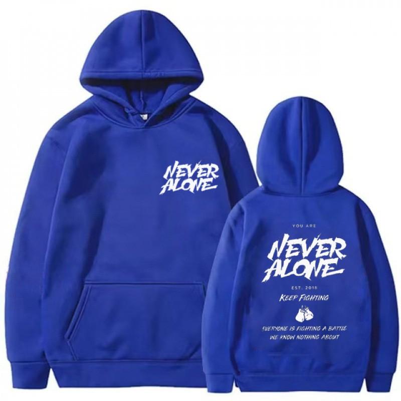 Unisex Hooded Sweatshirt With Front Pocket Print Loose Fit Long Sleeve Casual Winter Top