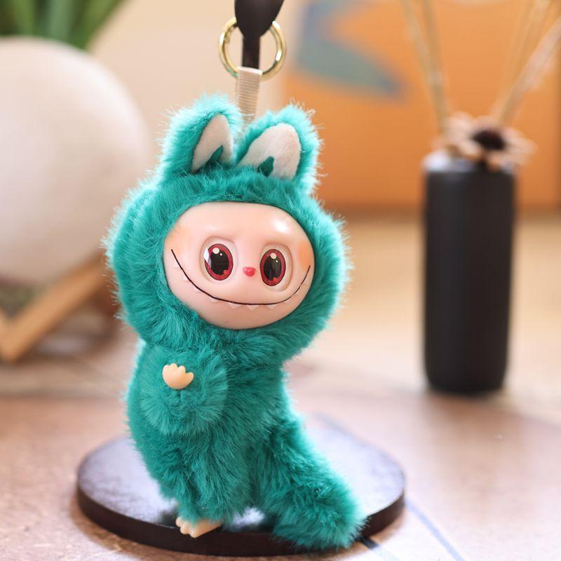 Cute Vinyl Pull Rabbit Plush Pendant Doll Small Rabbit Bag Keychain Toy