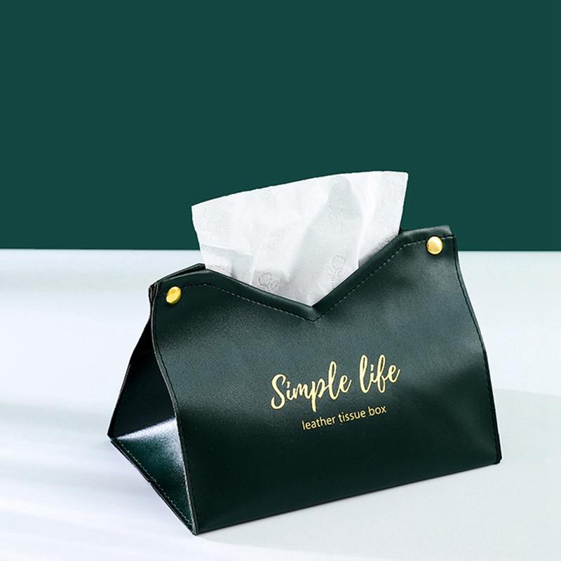 Nordic PU Leather  Tissue Box holder Car Tissue Case Living Room Pumping Paper Storage box Napkin Holder Desktop Napkin Holder