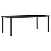 Dining Table - vidaXL - Black - Tempered Glass - 200x100x75 Cm