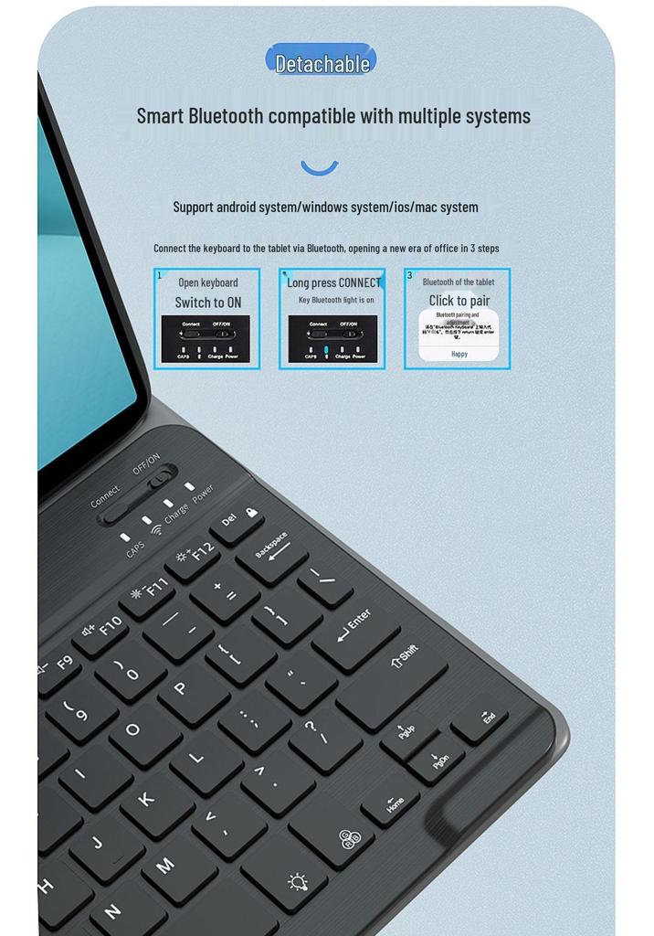 Xiaomi 7 Pro Tablet Case with Detachable Backlit Bluetooth Keyboard