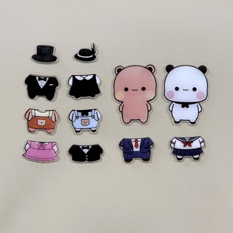Kawaii Yier Bubu Koelkastmagneten Schattige Anime Panda Beer Bubu en Dudu Verkleedmagneten Huisdecoratie Sticker voor Koelkasten Cadeau