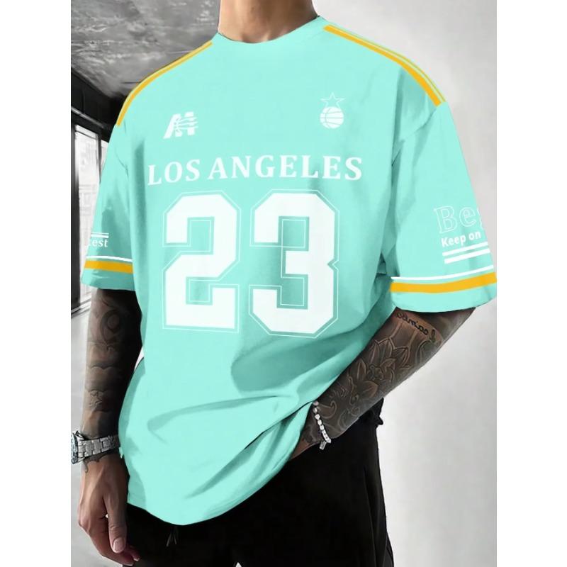 Tricou grafic cu imprimeu Los Angeles Tricou cu mânecă scurtă Sport Tricou pentru femei Unisex Ocazional Purtări zilnice Vară Tricou de curse pentru bărbați