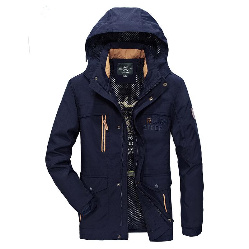 Men's Spring and Autumn New Coat Jacket Men's Windbreaker Jacket Large Size Light and Quick-drying Jacket