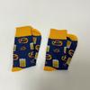 1 Pair Unisex Lye Bread With Sparkling Wine , Novelty Personalized Unisex Men Socks Suit In All Seasons
