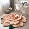 New Flower Carpet Special-Shaped Soft Peony Floor Mat Durable 40X40Cm Non-Slip Absorbent Bathroom Floor Mat