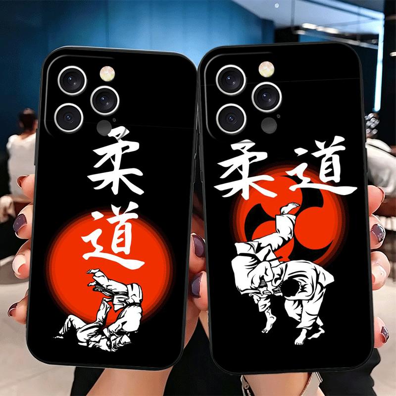 Judo Jiu Jitsu BJJ Brazilian Soft Phone Case for iPhone 16 16E 17 Air 15 Pro Max 14 Plus 13 Mini 11 12 7 Black Cover Back Shell