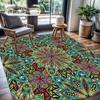 Luxurious Green Ethnic Pattern Carpet Perfect for Living Room Bedroom Outdoor Spaces More Available Bedroom Corridor Door Mat