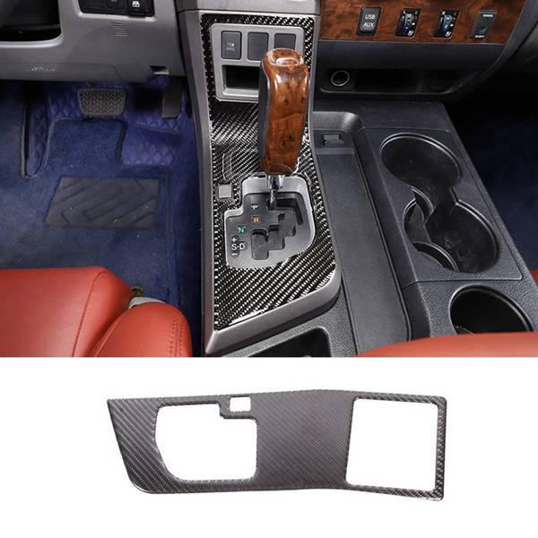 Soft Carbon Fiber Gear Shift Panel Frame for 2007-2013 Toyota Tundra Console