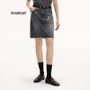 broadcast Women's High-Waist Washed Denim Skirt