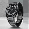 Student Buiten Sport Horloge Cartoon Stijl Schets Gestreept Kwarts Horloge