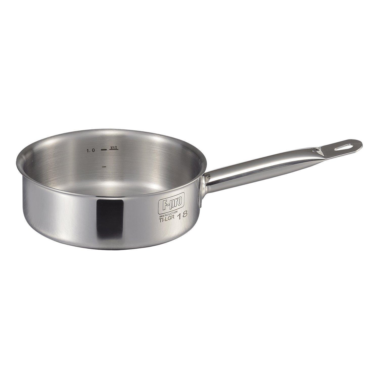 

MTI IH F-PRO Shallow Saucepan (without lid) with Measuring Scale, 30cm