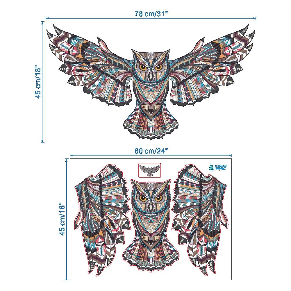 Removable Colorful Owl Kids Nursery Rooms Decorations Wall Decals Birds Flying Animals Vinyl Wall Stickers Self Adhesive Decor