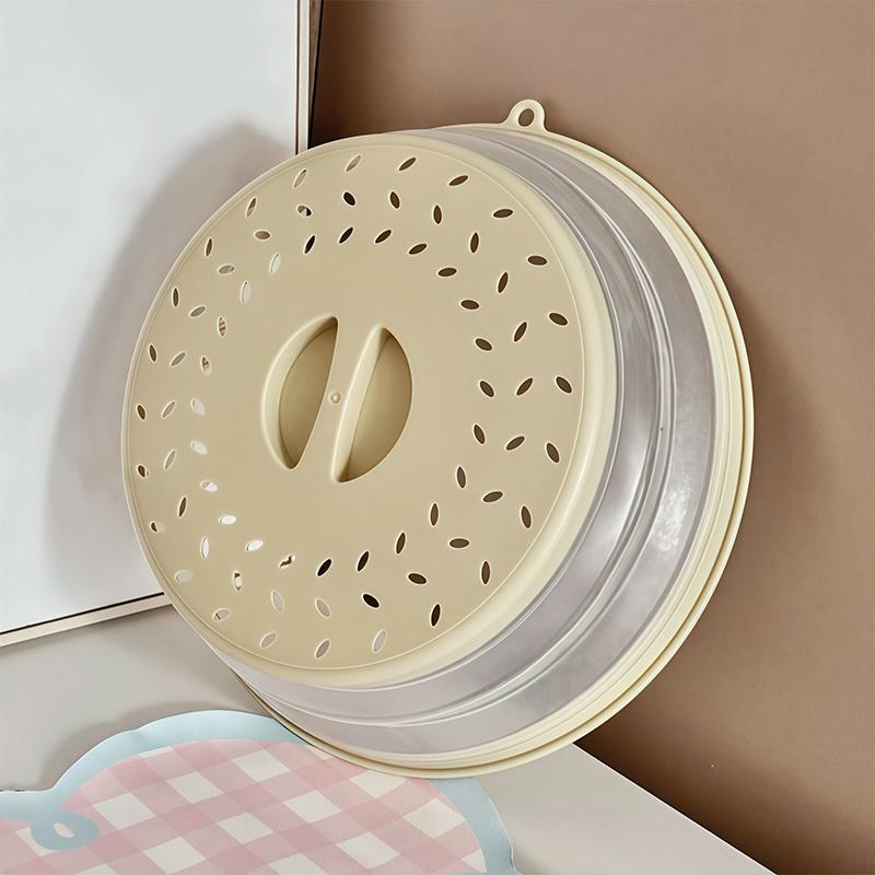 Folding Heating Covers Food Splash-Proof Microwave Cover Multi-Function Microwave Tray With Bottom Fresh-Keeping Cover Tool