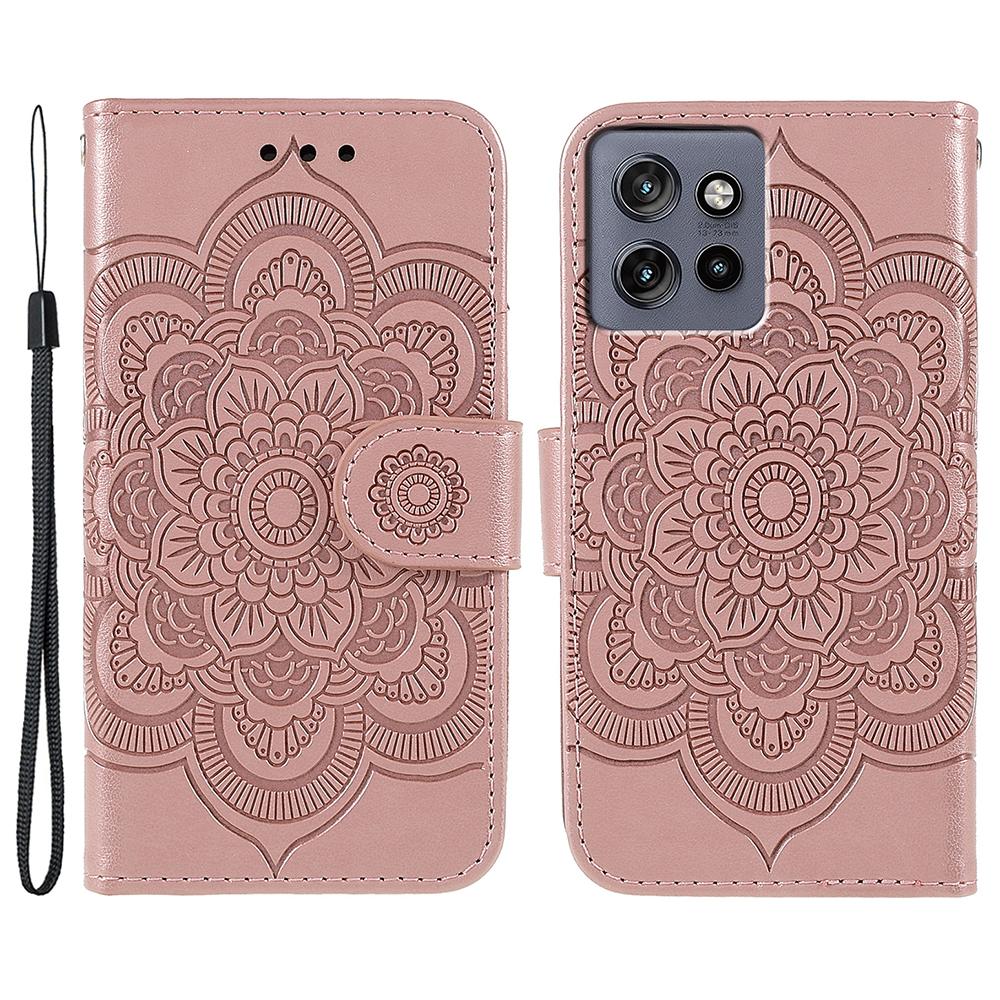 Phone Case For Motorola Edge 50 Neo 5G/Moto S50 5G/ThinkPhone 25 5G PU Leather Mandala Imprinted Design Wallet Cover