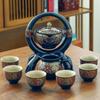 Ceramic Stone Grinding Semi-automatic Tea Set Creative KungFu Tea Pot Tea Ceremony Supplies
