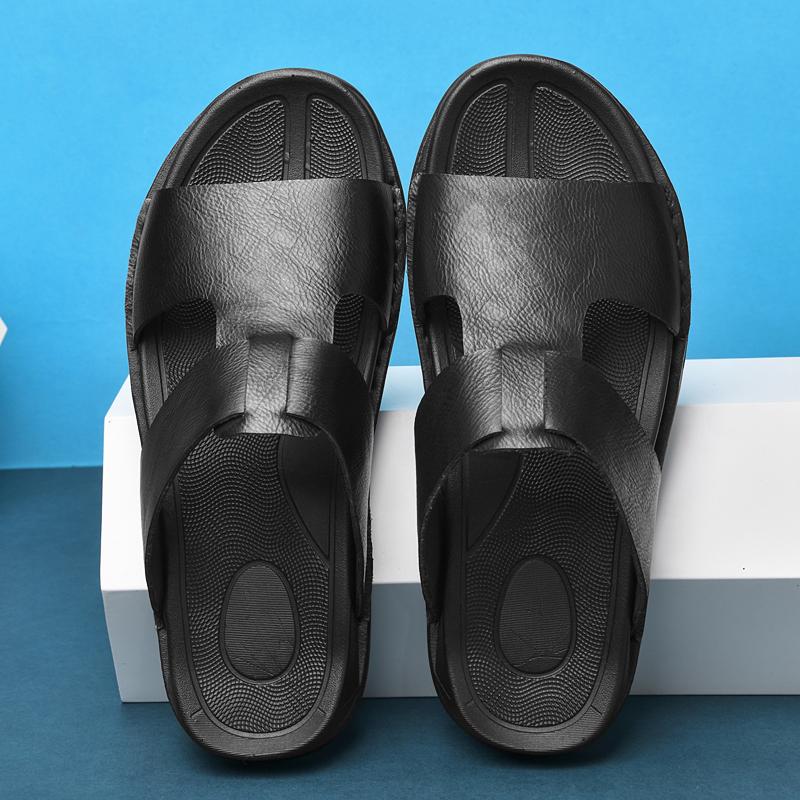 Fashion Vintage Style Summer Half Shoes New Arrival Fashion Slippers Mens Sport Outdoor Sandals Wear-resistant Open-toe Beach Half Drag