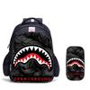 Rucsac cu model Shark Mouth Graffiti Dollar Prayground Set 2 buc Geantă Mare pentru Elevi Rechizite Școlare Cadou
