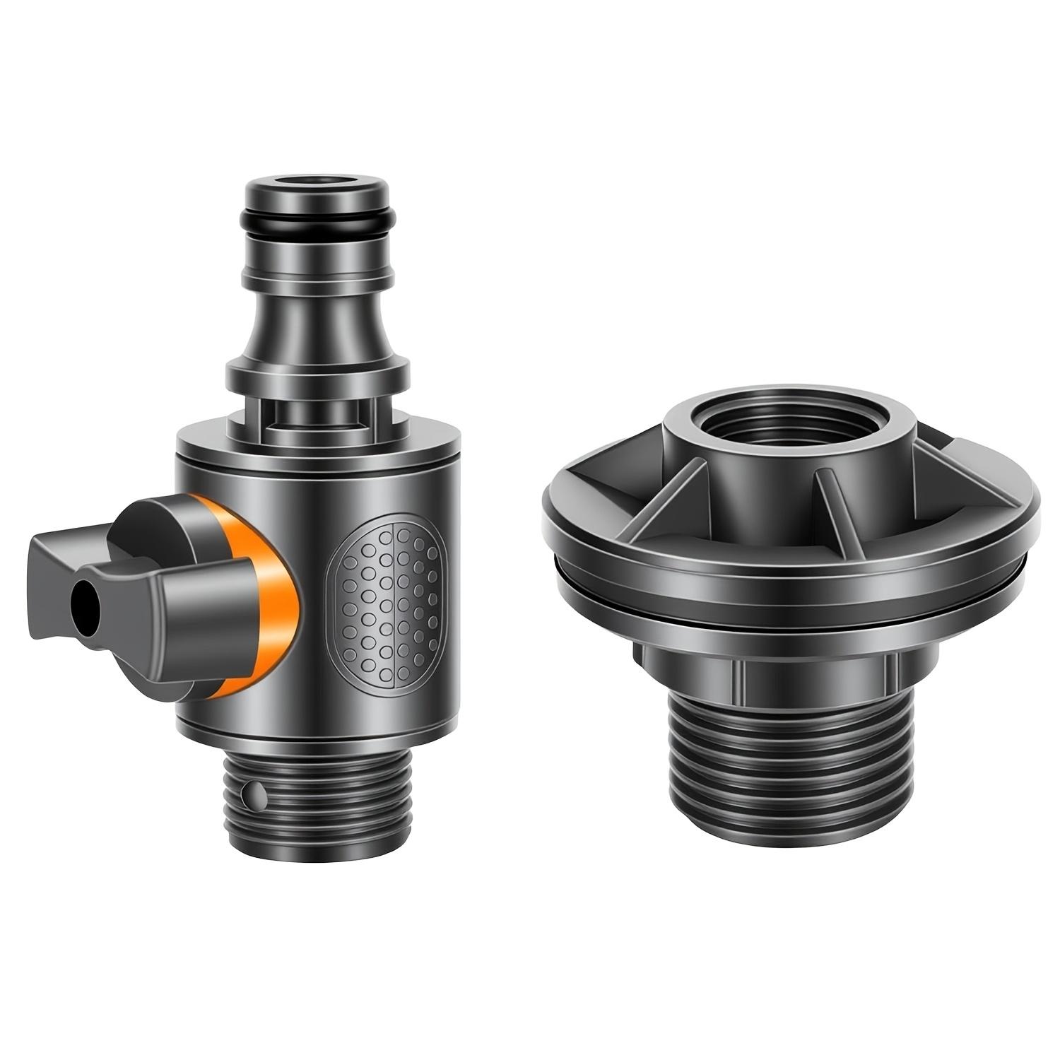 2pcs Rainwater Collection Connector Kit, PVC/IBC Water Barrel Adapter, Durable Water Tank Adapter with Valve,1/2 -DN15 External Thread Connector 2pcs