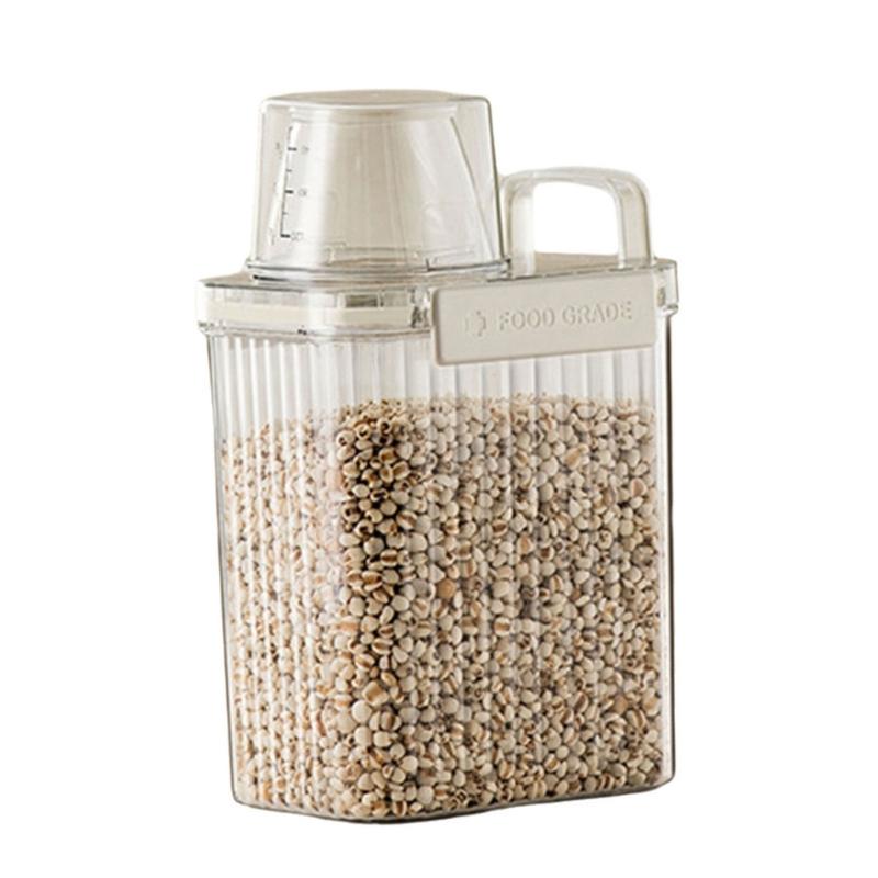 Convenient Rice Bucket Sealed Sealing Food Organizer with Lid Practical Storage Container Tank for Kitchen and Office