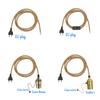 Retro Power Cords Hemp Rope Twiste Cable 2m 3m EU Plug with E26 E27 Vintage Lamp Bulb Holder for Hanging Lights