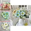 Artificial Peace Chrysanthemum Morifolium Home Decor Tabletop Flower For Wedding And Event Decor