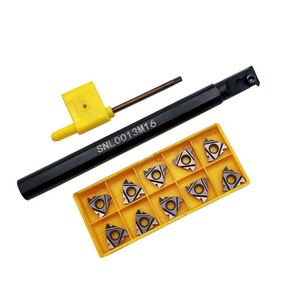 SNL0013M16 Left Hand Internal Threading Boring Bar 10pcs 16ER AG60 Inserts CNC Turning Kit Accessories