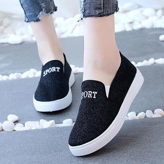 Dámské letní lehké boty Dámské prodyšné látkové ploché boty Protiskluzová měkká podrážka Všestranné protiskluzové ležérní boty