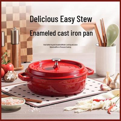 San Jia Long Chinese Red Versatile Iron Pot