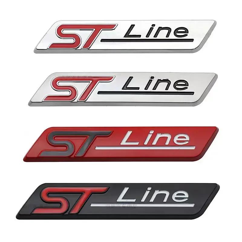 3D Metal ST Line Rear Trunk Badge Emblem Sider Fender Sticker for Stline Focus Fiesta Mondeo Ecosport Kuga ESCAPE