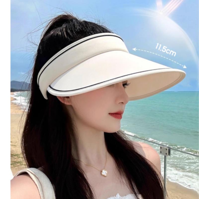 Women's UPF50+ Roll-Up Sun Visor Packable Sun Visor Summer Roll-Up Visor Wide Brim Roll-Up Sun Visor
