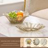 Sonnenblumen Kristallglas Obstschale – Modernes Wohnzimmer-Mittelstück für Salate, Snacks, Trockenfrüchte und Süßigkeiten.