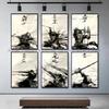 Anime One Piece Zoro Poster Stampa HD a Inchiostro Pittura su Tela Arte Murale Adatto per Caffetteria Decorazione Parete Casa Quadro Regalo