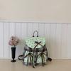 Schoolbag Korean version ins thin backpack female star versatile plaid sweet bow student schoolbag large capacity backpack