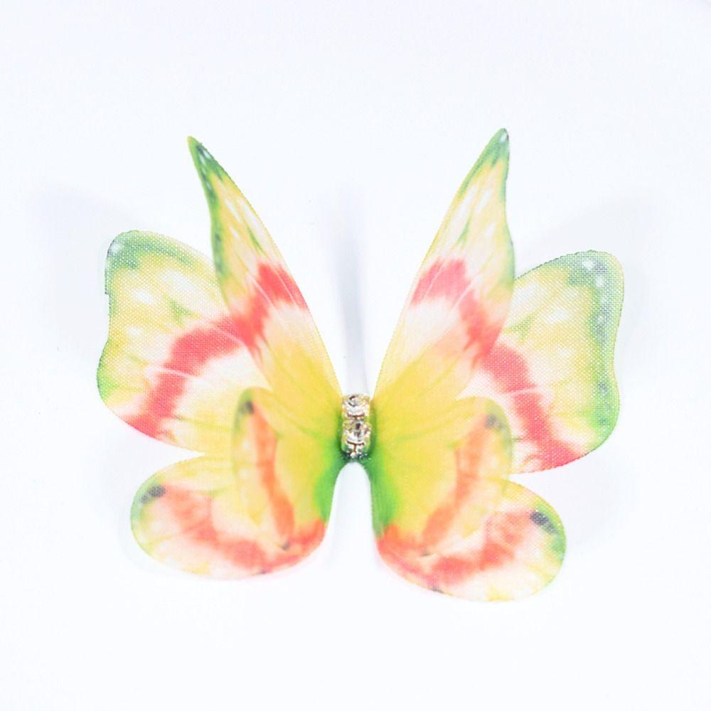 Farbverlauf Chiffon Schmetterling Stickaufnäher Braut Haaraccessoires