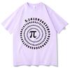 Hot Sale Mens High Quality Cotton Crewneck Funny Pi Print Summer Loose Tshirt Short Sleeve Gothic Oversized Tshirt Casual Tops