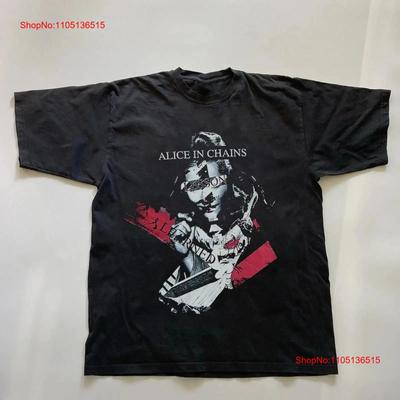 Alice In Chains T Shrit Black Cotton Shirt Size S 5XL Vintage Washed Breathable Stylish Fashion Soft Comfortable
