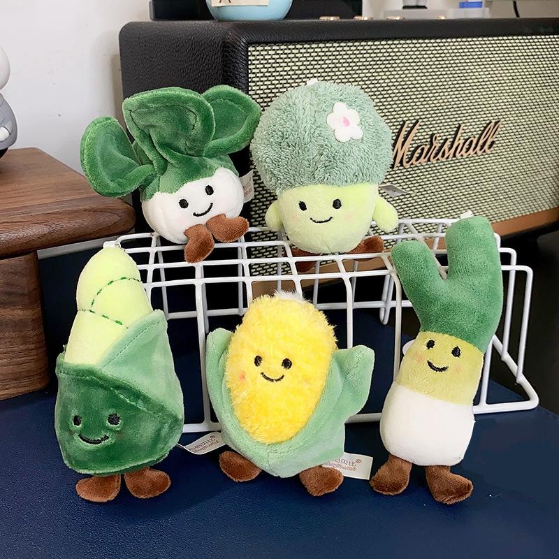 Vegetable Mini Food Plush Keychain Cute Potato Stuffed Keychains Backpack Pendant Car Keyrings Party Favors Classroom Prizes