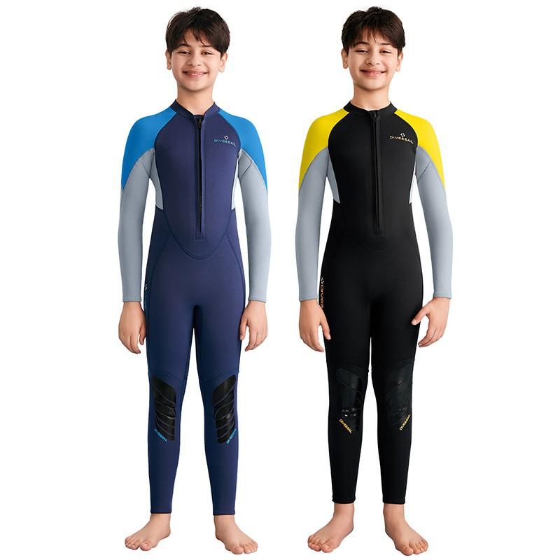 Kids 2.5mm Neoprene Wetsuit Snorkeling Diving Surfing Swimming Warmth Protection Full Body Suit