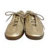 Gucci Niedrig geschnittene Leder-Sneaker goldfarbenes Leder Gebraucht