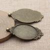 Grote Ovalen Lege Bezel Tray Geschikt voor 30x40mm Fotolijst Basis DIY Legering Hangers Epoxy Ambachtelijke Onderdelen Voor Sieraden Maken